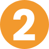 Zahl 2 in orange