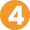 Zahl 4 in orange