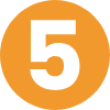 Zahl 5 in orange